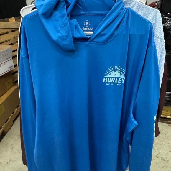 Other - Hurley 'Surf and Enjoy' Royal Blue Lightweight Pullover Hoodie